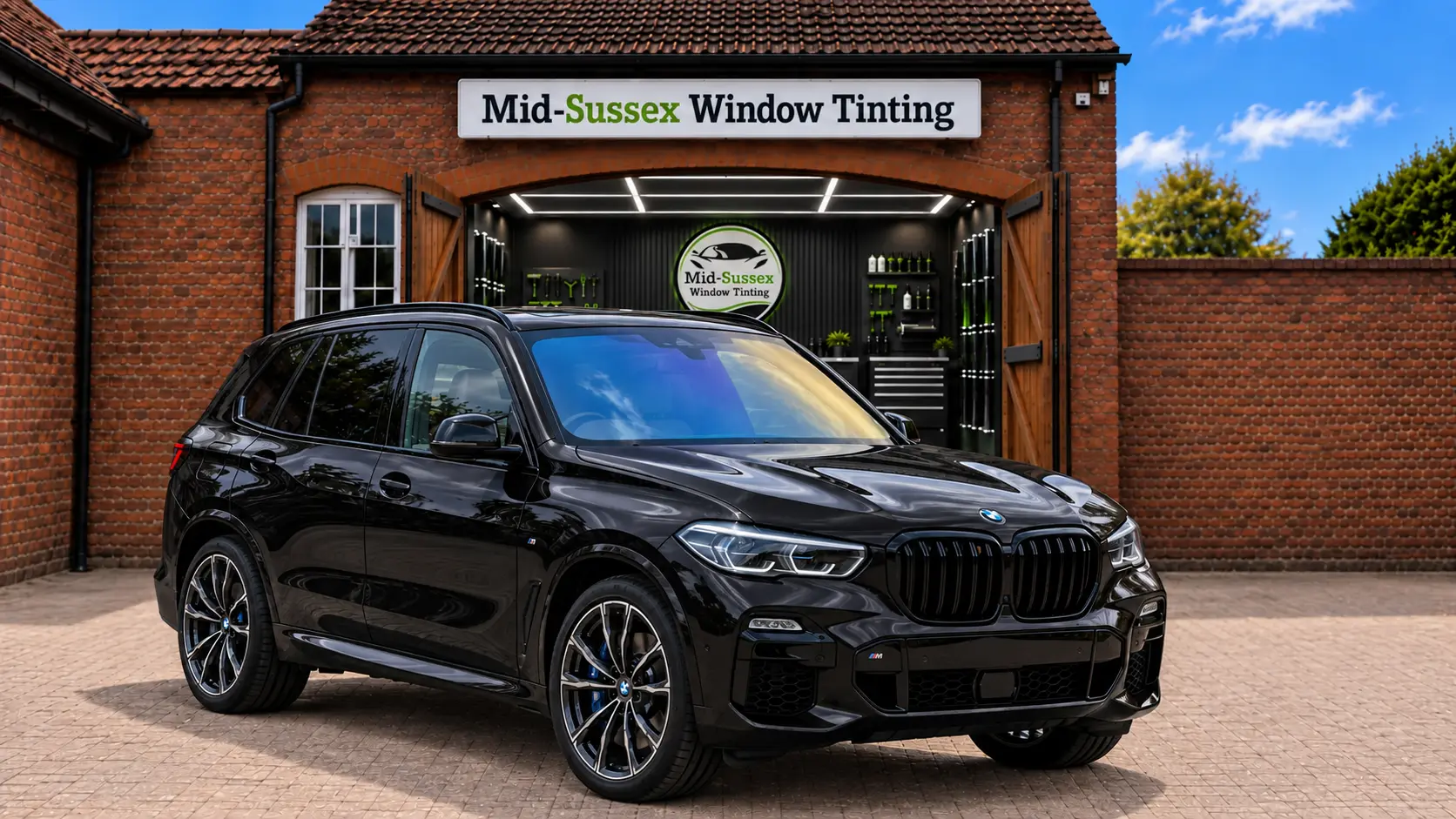 BMW X5 with chameleon windscreen film