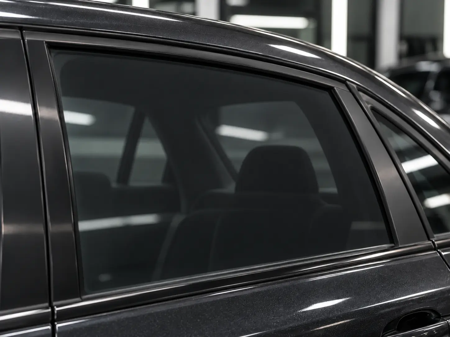 Illustrative professional window tint with a neutral colour-stable finish