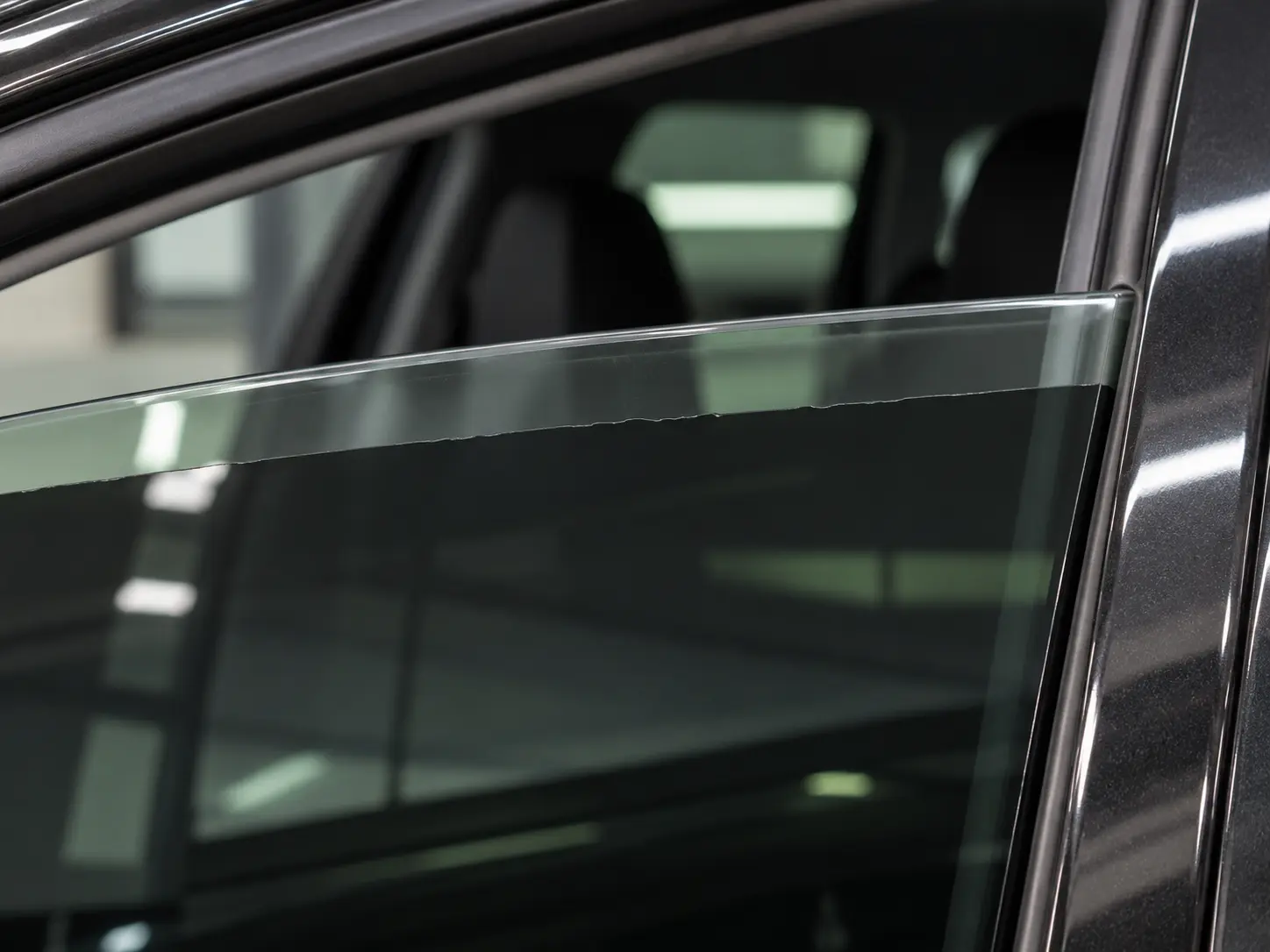 Example of an excessive untinted light gap along a window edge